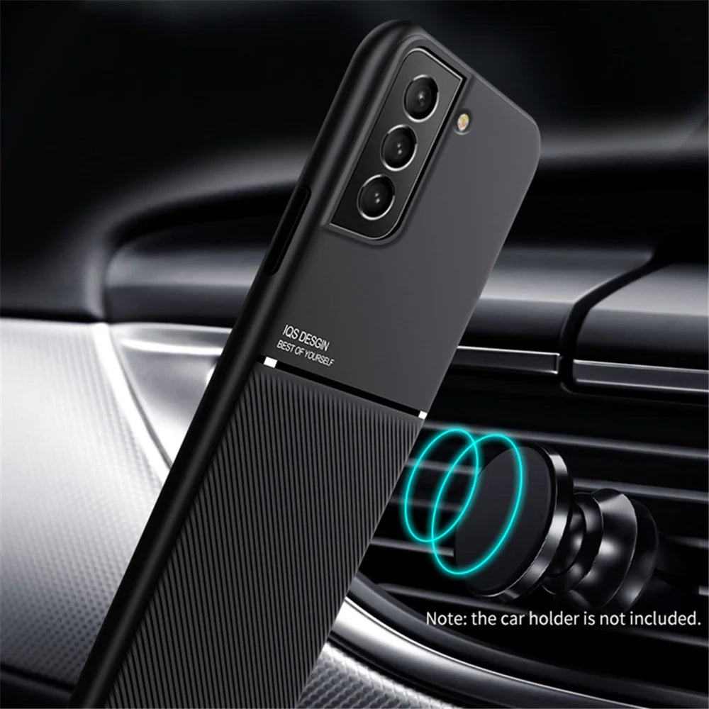 Anti-dust Shockproof Mobile Phone Case TPU + PU Leather Smartphone Cover for Samsung Galaxy S22 Ultra 5G - Green - 6