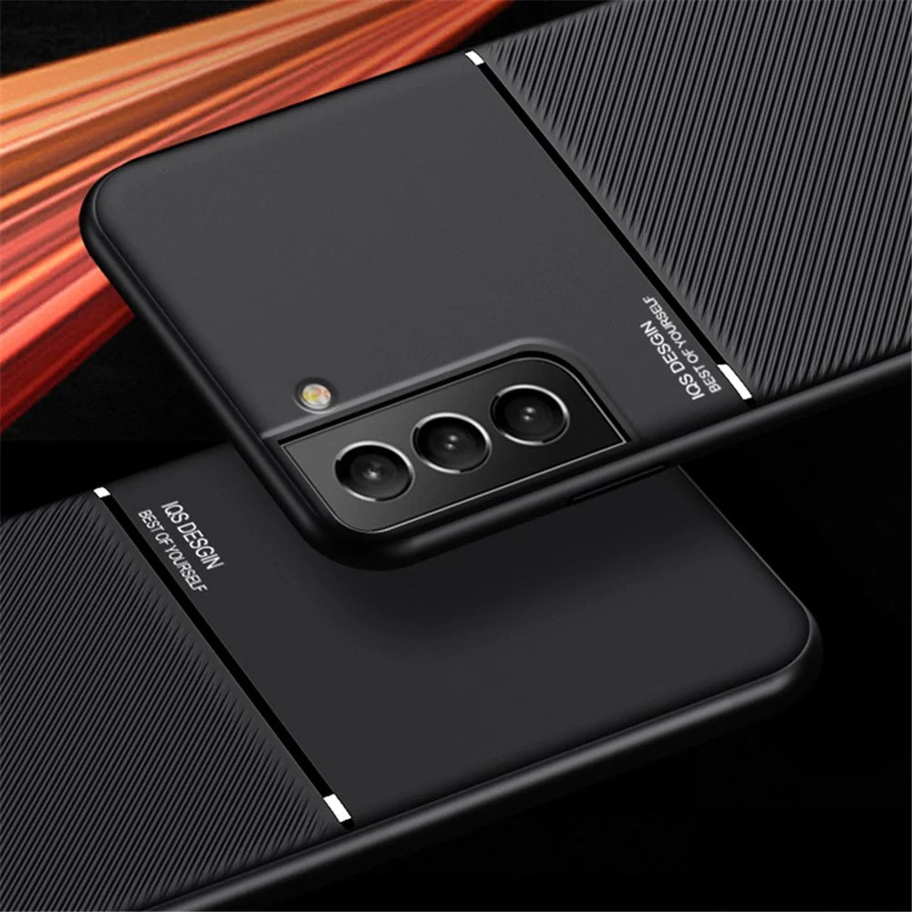 Anti-dust Shockproof Mobile Phone Case TPU + PU Leather Smartphone Cover for Samsung Galaxy S22 Ultra 5G - Green - 7