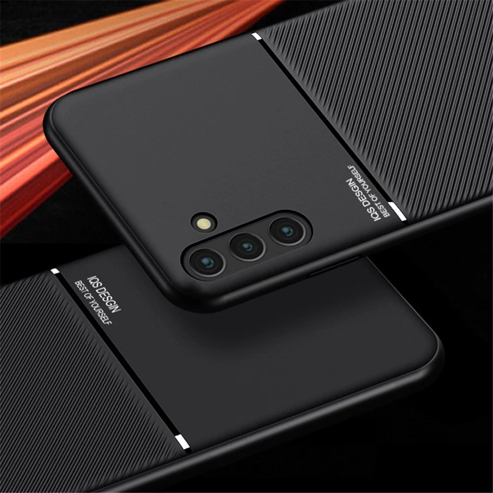 For Samsung Galaxy A13 5G Phone Case TPU and PU Leather Shockproof Phone Cover with Built-in Magnetic Metal Sheet - Green - 4