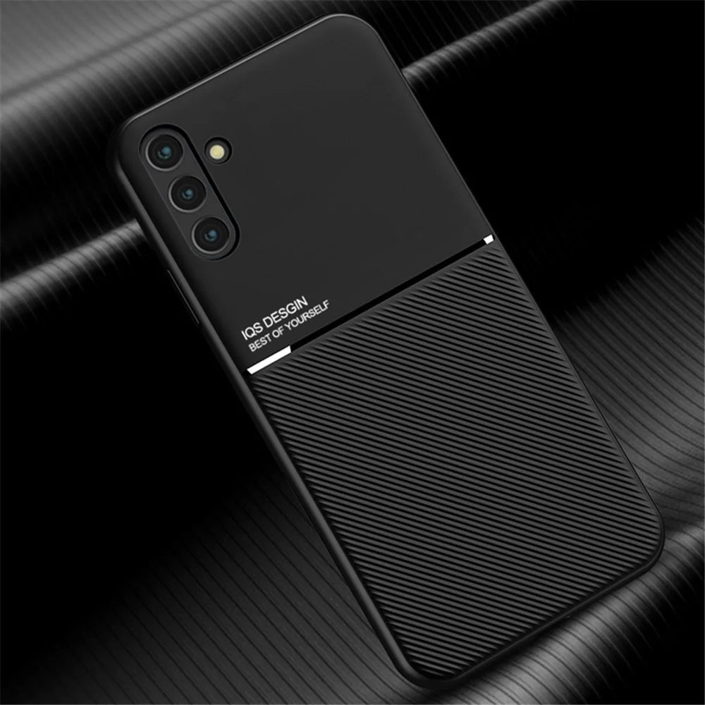 For Samsung Galaxy A13 5G Phone Case TPU and PU Leather Shockproof Phone Cover with Built-in Magnetic Metal Sheet - Green - 7