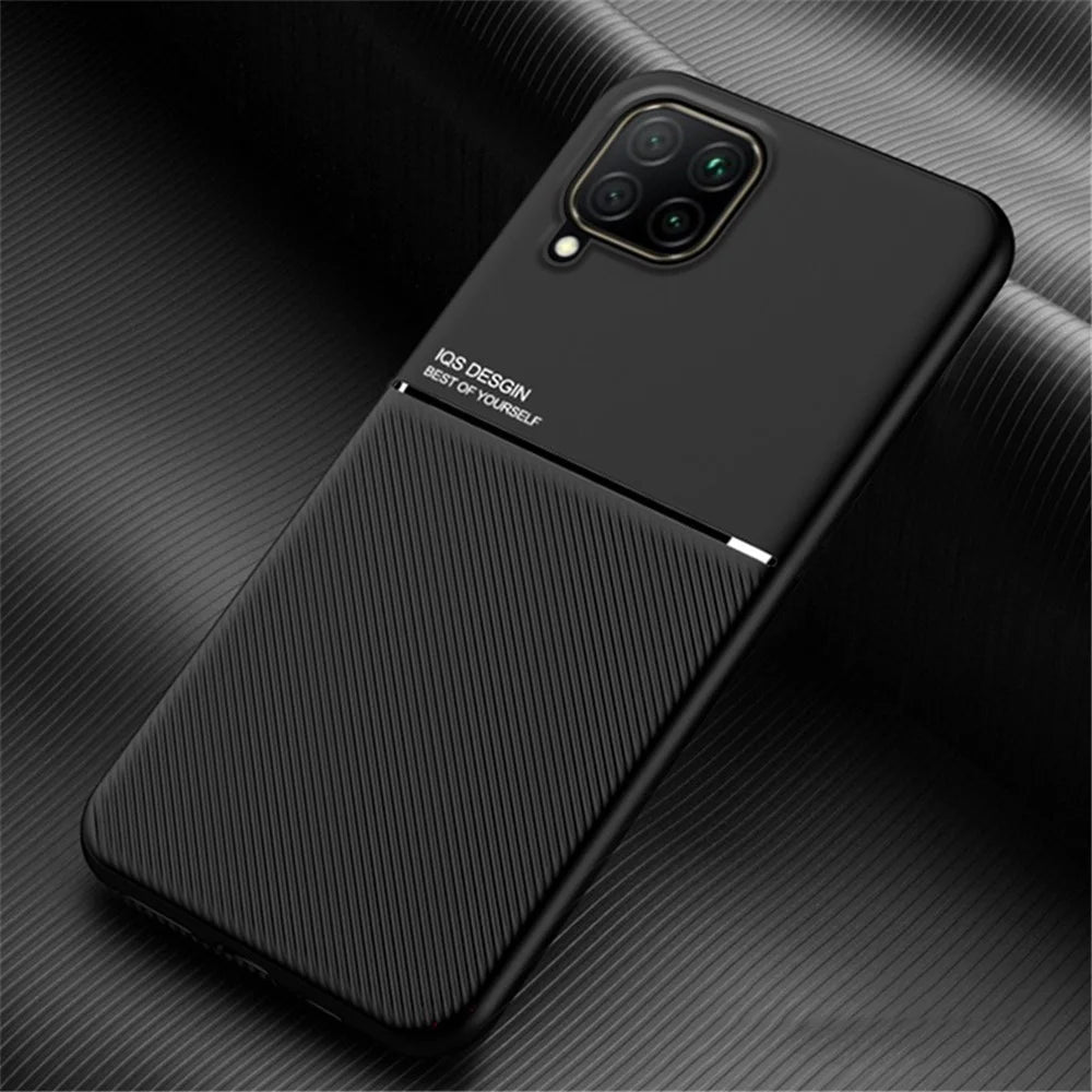 Business Style Shockproof Phone Case TPU + PU Leather Coated Protective Cover for Samsung Galaxy A22 4G (EU Version)/M32 (Global Version) - Black - 2