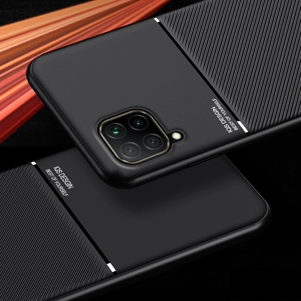 Business Style Shockproof Phone Case TPU + PU Leather Coated Protective Cover for Samsung Galaxy A22 4G (EU Version)/M32 (Global Version) - Black - 5
