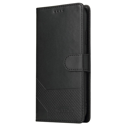 GQ.UTROBE 009 Series Splicing PU Leather + TPU Phone Cover Stand Wallet Case for Samsung Galaxy S22 Ultra 5G - Black - 2