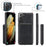 JEEHOOD Kickstand Design Leather Coated TPU Phone Case with Detachable Magnetic Zipper Wallet for Samsung Galaxy S22 5G - Black - 7