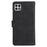 Imprinting Stripes Zipper Pocket Leather Cover Foldable Stand Card Slots Phone Case Shell for Samsung Galaxy A22 5G (EU Version) - Black - 3