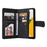 Imprinting Stripes Zipper Pocket Phone Case Multiple Card Slots Stand Leather Shell for Samsung Galaxy A03 (164.2mm) - Black - 6