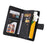 Imprinting Stripes Zipper Pocket Phone Case Multiple Card Slots Stand Leather Shell for Samsung Galaxy A03 (164.2mm) - Black - 7