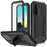 R-JUST 2nd Generation Kickstand Design Sliding Camera Cover Anti-fall Dust-proof Metal+Silicone+PC Case with Built-in Tempered Glass Screen Protector for Samsung Galaxy S22+ 5G - Black - 1