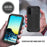 R-JUST 2nd Generation Kickstand Design Sliding Camera Cover Anti-fall Dust-proof Metal+Silicone+PC Case with Built-in Tempered Glass Screen Protector for Samsung Galaxy S22+ 5G - Black - 4