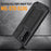 R-JUST 2nd Generation Kickstand Design Sliding Camera Cover Anti-fall Dust-proof Metal+Silicone+PC Case with Built-in Tempered Glass Screen Protector for Samsung Galaxy S22+ 5G - Black - 5