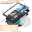 R-JUST 2nd Generation for Samsung Galaxy S22 Ultra 5G Phone Case Sliding Camera Cover Anti-drop Phone Cover Kickstand with Built-in Tempered Glass Screen Protector - Black - 3