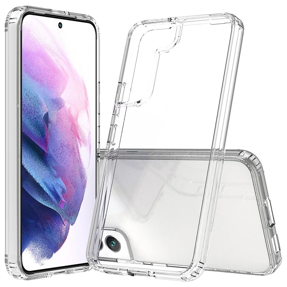 TPU Soft Edge Acrylic Hard Bottom Anti-Fingerprint Drop Protection Cover for Samsung Galaxy S22 5G - 1