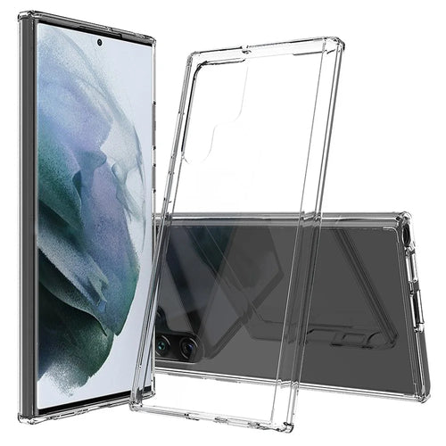 Hard Acrylic Back with TPU Bumper Shockproof Anti-Drop Protective Phone Case for Samsung Galaxy S22 Ultra 5G - 1