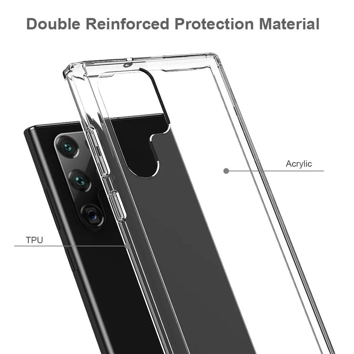 Hard Acrylic Back with TPU Bumper Shockproof Anti-Drop Protective Phone Case for Samsung Galaxy S22 Ultra 5G - 2