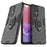 Anti-scratch Soft TPU Hard PC Protective Phone Case with Ring Holder Kickstand for Samsung Galaxy A33 5G - Black - 1