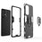 Anti-scratch Soft TPU Hard PC Protective Phone Case with Ring Holder Kickstand for Samsung Galaxy A33 5G - Black - 5