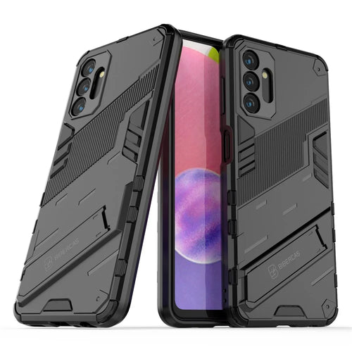 Shockproof Hybrid TPU + PC Cover Protective Phone Case with Kickstand for Samsung Galaxy A13 5G - Black - 1
