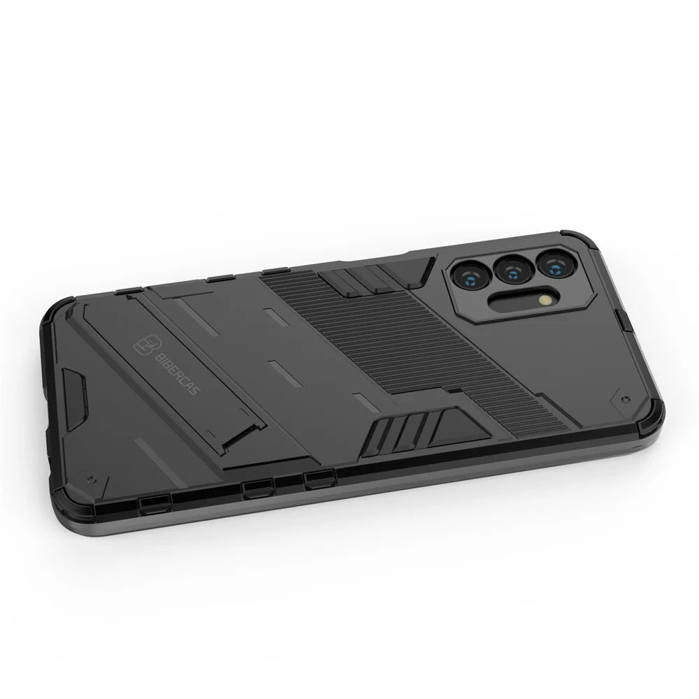 Shockproof Hybrid TPU + PC Cover Protective Phone Case with Kickstand for Samsung Galaxy A13 5G - Black - 5