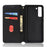 Imprinting 3D Rhombus Foldable Stand Leather Case Folio Flip Wallet Phone Case for Samsung Galaxy S21 FE 5G - Black - 6