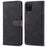 AZNS Magnetic Clasp Leather Case Scratch-resistant Wallet Stand Phone Cover for Samsung Galaxy A12 - Black - 1