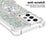 LE1-2 Series Quicksand Ring Kickstand TPU Cover Glittering Sequins Shiny Phone Protective Case for Samsung Galaxy A53 5G - Silver/Heart - 3