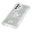LE1-2 Series Quicksand Ring Kickstand TPU Cover Glittering Sequins Shiny Phone Protective Case for Samsung Galaxy A53 5G - Silver/Heart - 5