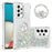 LE1-2 Series Quicksand Ring Kickstand TPU Cover Glittering Sequins Shiny Phone Protective Case for Samsung Galaxy A53 5G - Silver/Heart - 7