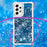 For Samsung Galaxy A53 5G TPU Case Quicksand Phone Cover with Lanyard - Blue / Heart - 4