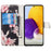 Pattern Printing PU Leather + TPU Magnetic Clasp Phone Cover Case with Foldable Stand Wallet for Samsung Galaxy A33 5G - Azaleas - 4