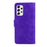 PU Leather + TPU Folio Flip Phone Case Solid Color Anti-scratch Shell with Stand Wallet for Samsung Galaxy A53 5G - Purple - 3
