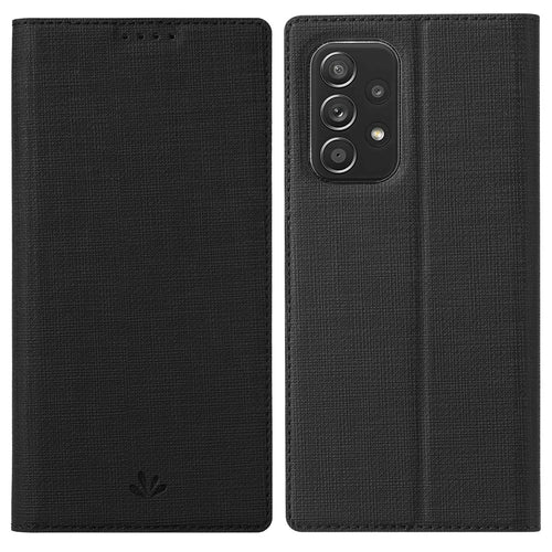VILI DMX Series Scratch-proof PU Leather Stand Mobile Phone Case Auto Magnetic Closed Phone Cover with Card Slot for Samsung Galaxy A53 5G - Black - 1