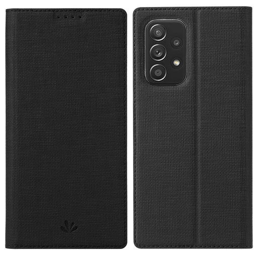 VILI DMX Series Scratch-proof PU Leather Stand Mobile Phone Case Auto Magnetic Closed Phone Cover with Card Slot for Samsung Galaxy A53 5G - Black - 1
