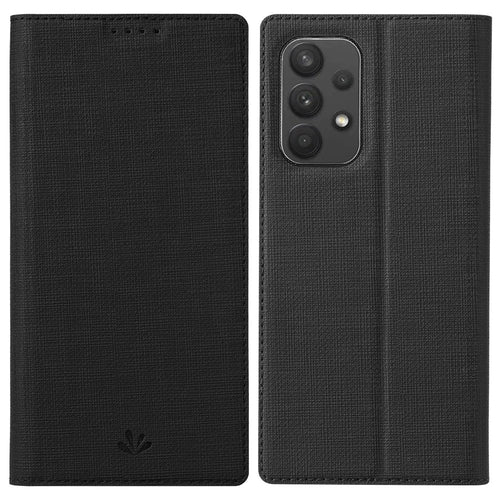 VILI DMX Series PU Leather Stand Mobile Phone Case Shock-absorbing Auto Magnetic Closed Phone Cover with Card Slot for Samsung Galaxy A33 5G - Black - 1