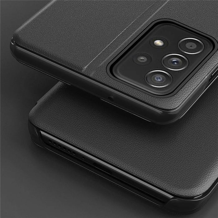 Case View Window PU Leather Stand Cover for Samsung Galaxy A73 5G - Black - 4
