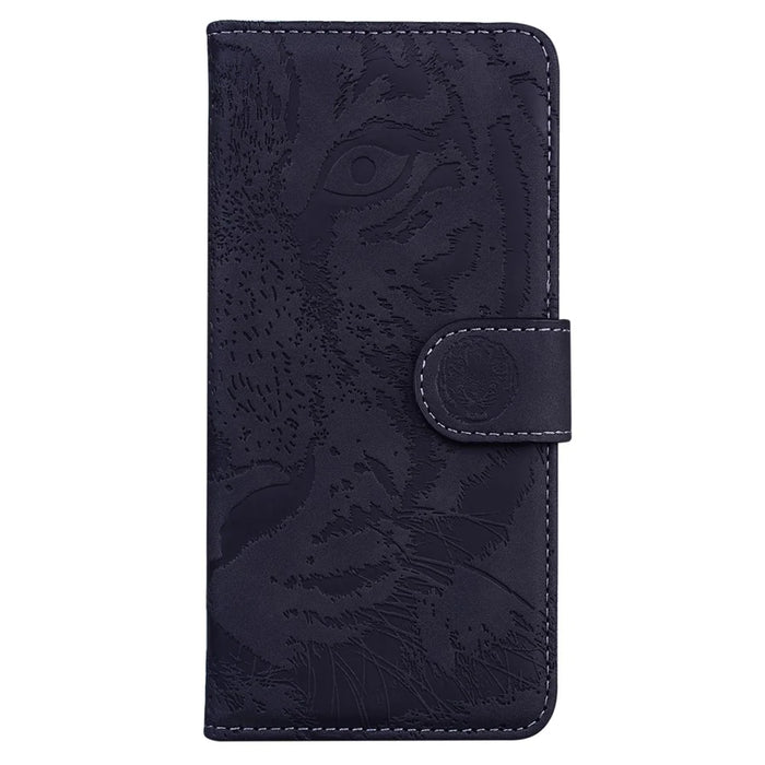 For Samsung Galaxy A53 5G Flip Leather Case Protective Phone Cover Imprinting Tiger Pattern Supporting Stand Wallet - Black - 2