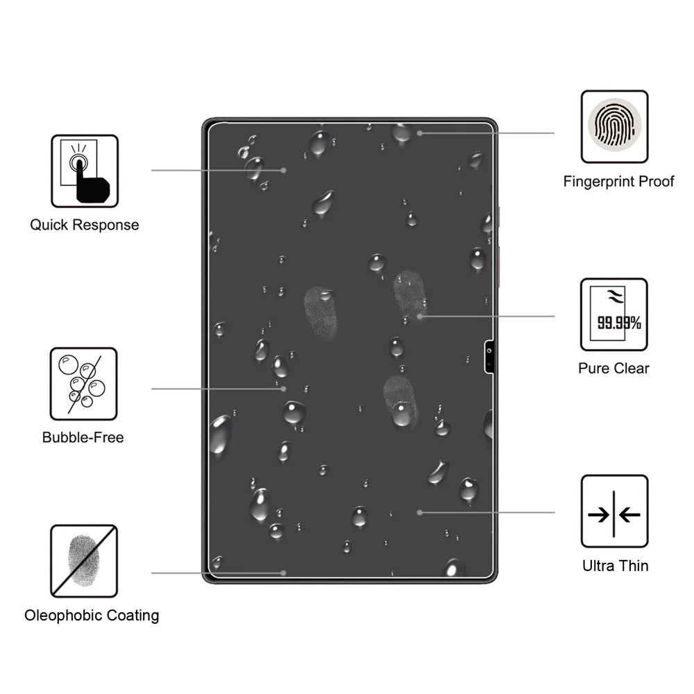 For Samsung Galaxy Tab A8 10.5 (2021) / A8 10.5 (2022) Flexible Clear TPU Reinforced Corner Phone Case with Tempered Glass Screen Protector - 2