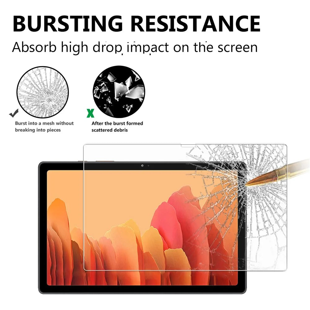 For Samsung Galaxy Tab A8 10.5 (2021) / A8 10.5 (2022) Flexible Clear TPU Reinforced Corner Phone Case with Tempered Glass Screen Protector - 3