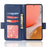 Litchi Texture Scratch Resistant Phone Case PU Leather Folio Flip Wallet Cover with Stand for Samsung Galaxy A53 5G - Dark Blue - 4