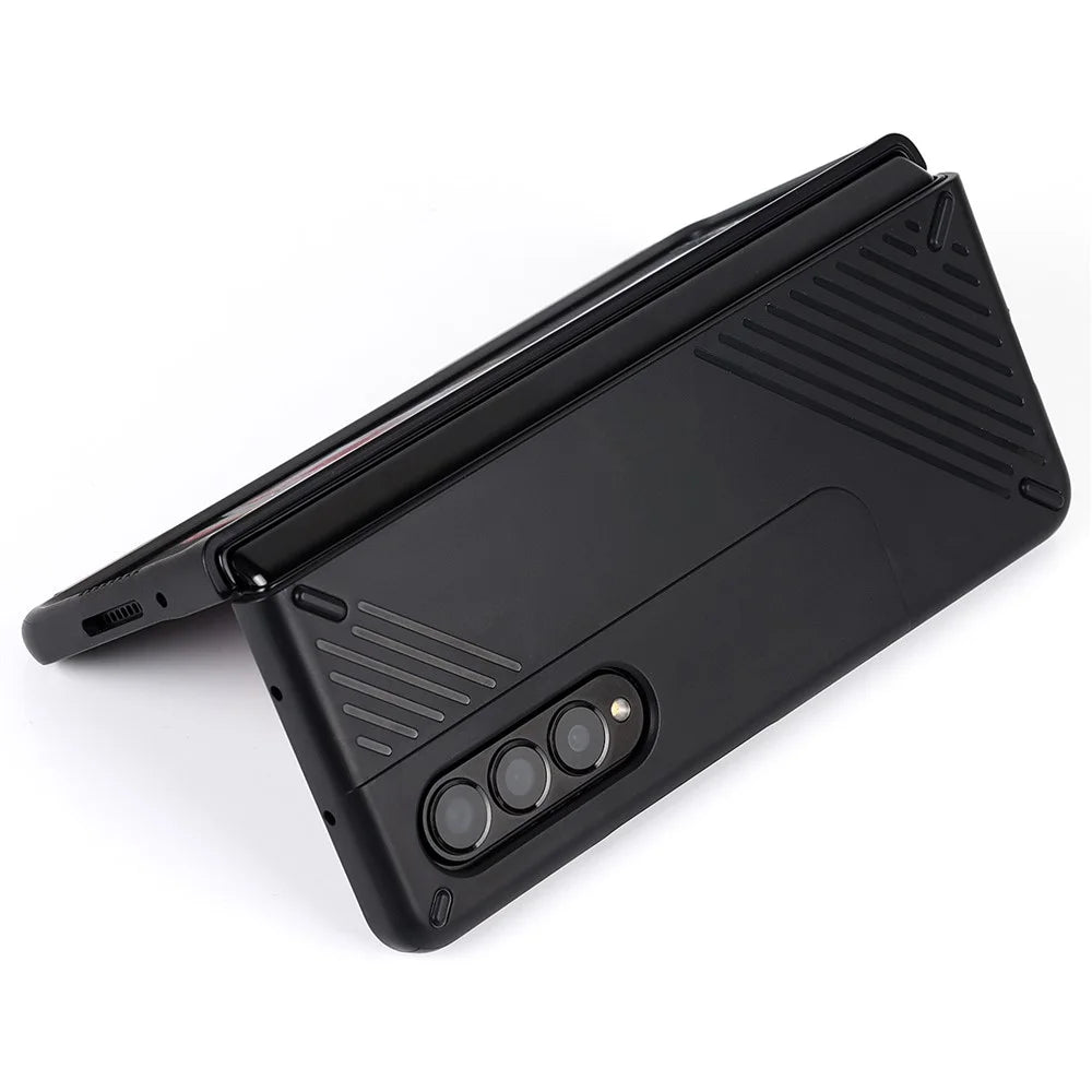 Anti-scratch Hard PC Folding Phone Case with Stylus Pen Slot for Samsung Galaxy Z Fold3 5G - 4