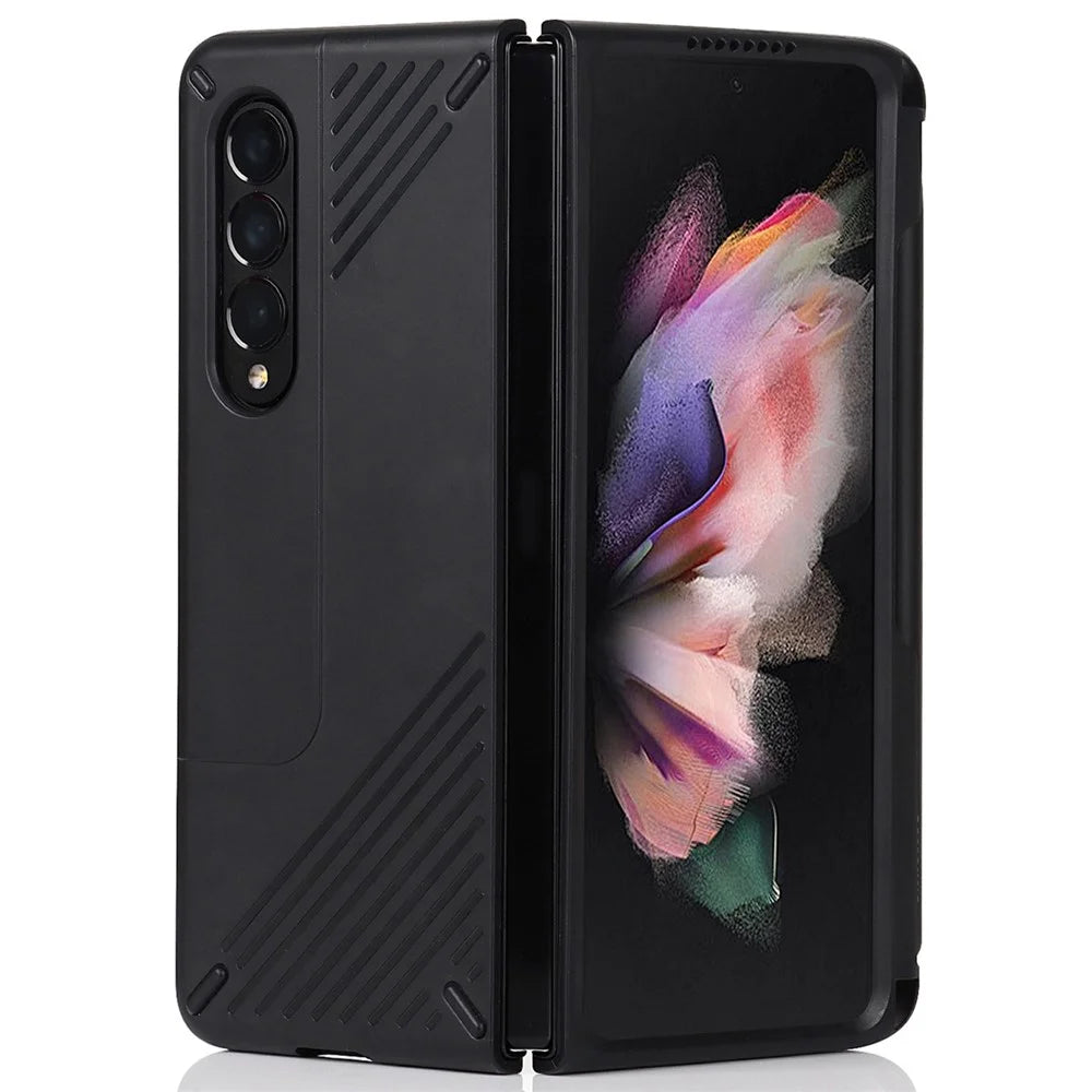 Anti-scratch Hard PC Folding Phone Case with Stylus Pen Slot for Samsung Galaxy Z Fold3 5G - 7