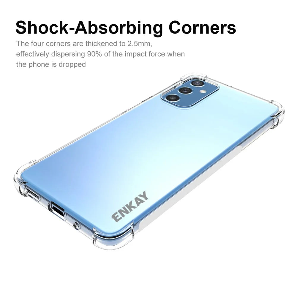 ENKAY HAT PRINCE Shockproof Thickened Corners Anti-slip Edge Transparent TPU Phone Case Shell for Samsung Galaxy M52 5G - 2