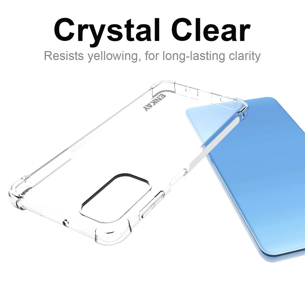 ENKAY HAT PRINCE Shockproof Thickened Corners Anti-slip Edge Transparent TPU Phone Case Shell for Samsung Galaxy M52 5G - 5