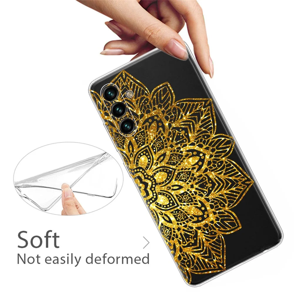 For Samsung Galaxy A13 5G / A04s 4G (164.7mm) Lace Pattern Printing TPU Case Phone Protective Cover - Style J - 3