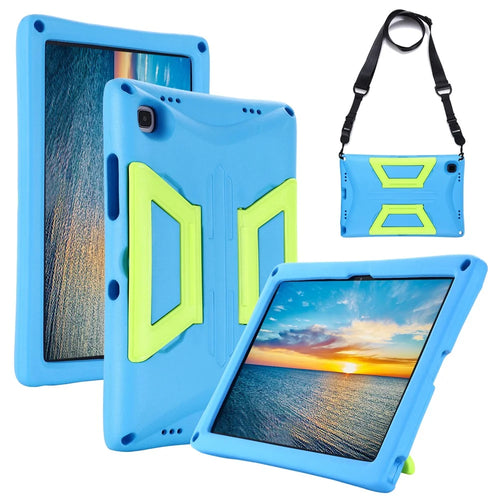 Hard EVA + PC Kickstand Cover with Shoulder Strap for Samsung Galaxy Tab A7 10.4 (2022) / (2020) - Blue / Green - 1