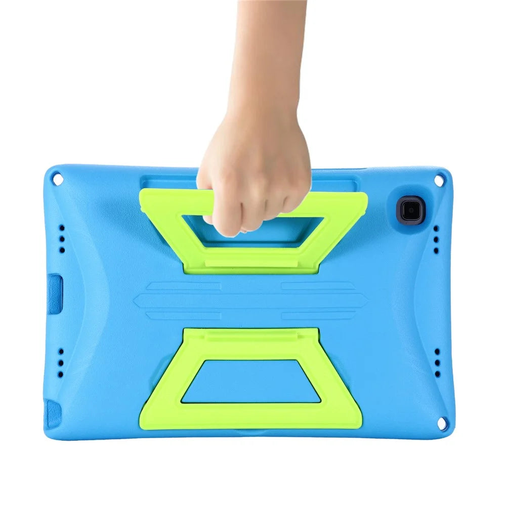 Hard EVA + PC Kickstand Cover with Shoulder Strap for Samsung Galaxy Tab A7 10.4 (2022) / (2020) - Blue / Green - 3