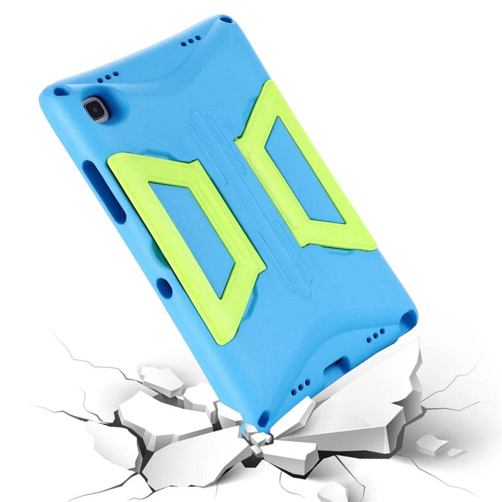 Hard EVA + PC Kickstand Cover with Shoulder Strap for Samsung Galaxy Tab A7 10.4 (2022) / (2020) - Blue / Green - 6