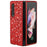 Glitter Sequins TPU Frame + PC Back Cover Electroplating Protective Phone Case for Samsung Galaxy Z Fold3 5G - Red - 2
