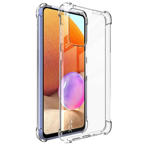 IMAK Soft TPU Flexible Full-Body Airbag Shockproof Case with Screen Protector for Samsung Galaxy A73 5G - Transparent - 1