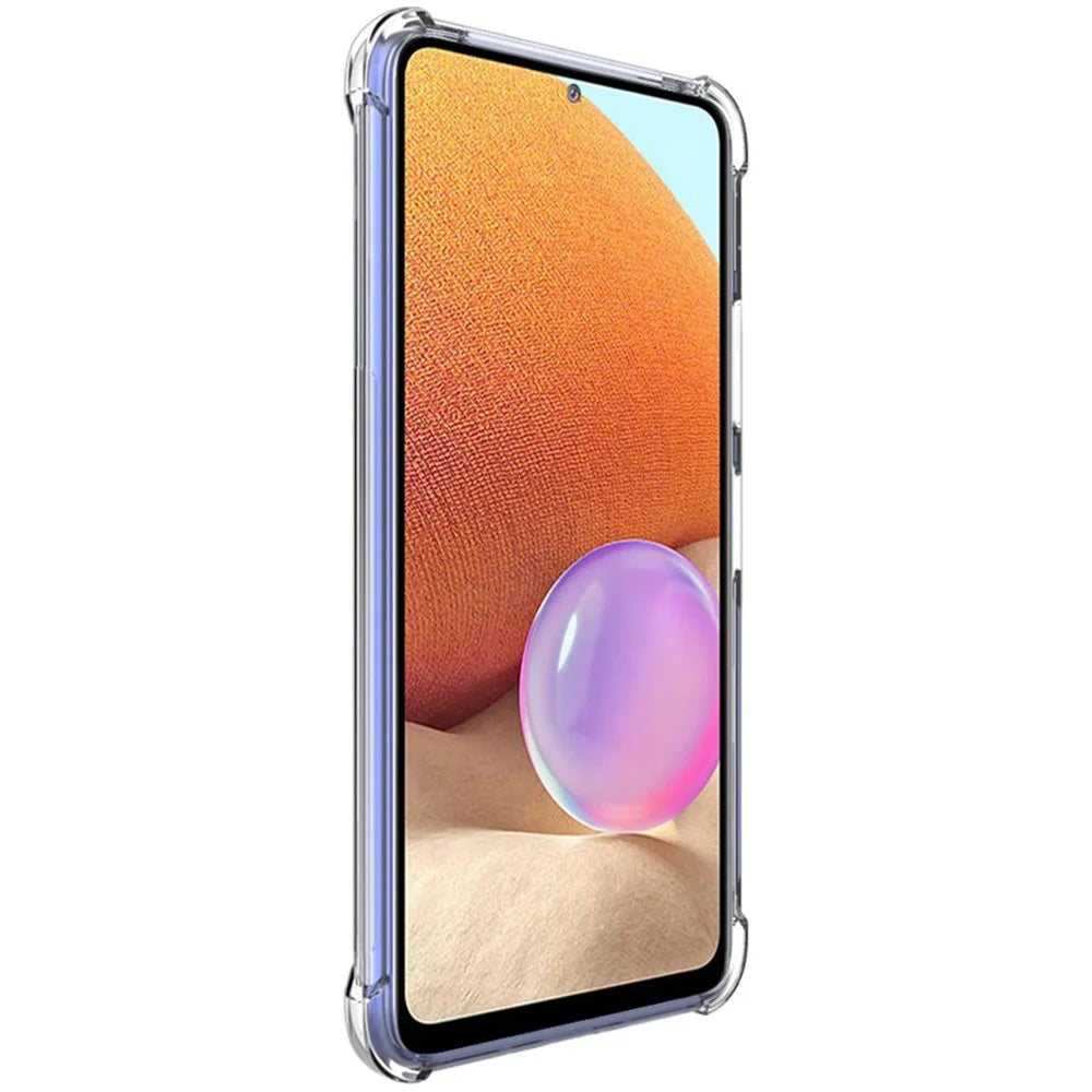 IMAK Soft TPU Flexible Full-Body Airbag Shockproof Case with Screen Protector for Samsung Galaxy A73 5G - Transparent - 3