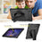 Foldable T-shaped Tablet Case with Kickstand PC Silicone Shockproof Protector Cover for Samsung Galaxy Tab A8 10.5 (2021) / A8 10.5 (2022) - Black - 2